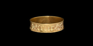 Medieval Gold Love and Conceal Our Love Posy Ring