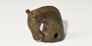 Viking Bronze Horse Head Staff Finial