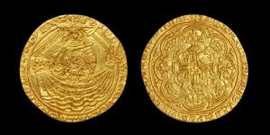 English Medieval Edward III - London - Gold Treaty Noble