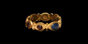 Roman Gold Ring with Gemstones
