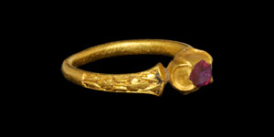 Medieval Gold Ring with Ruby