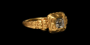 James I Period Gold Ring with Diamond