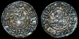 British Anglo-Saxon - Aethelred II - Second Hand Penny - London - Aedered