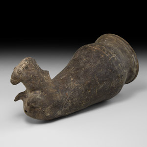 Greek Terracotta Horse Rhyton