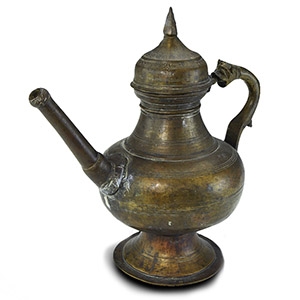 Deccan Bronze Ewer with Cat-Head Handle