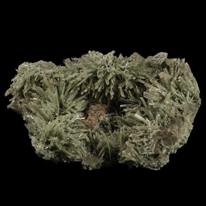 Large Green Gypsum Crystal Needle Mineral Specimen