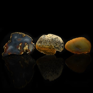 Cut and Polished Agate Geode End Group