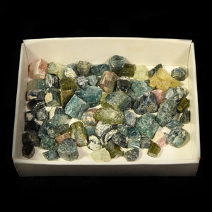 400 Carat Mixed Colour Tourmaline Crystal Group