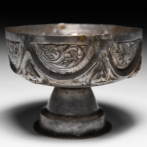Medieval Silver Hexagonal Chalice