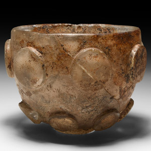 Western Asiatic Sassanian Button Glass Bowl