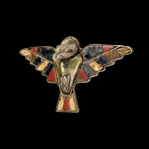 Western Asiatic Elamite Silver Gem-Set Eagle Mount