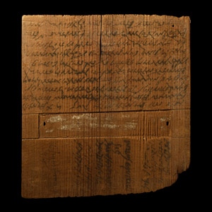 Roman Contract for Sale of Land on Wooden Tablet Witnessed by Iulius Aequirius