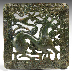 Large Caucasian Buckle with Three Stags