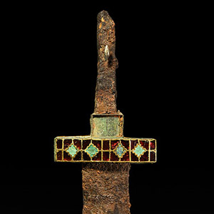 East Roman Migration Period Sword with Jewelled Guard