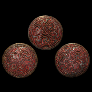 Anglo-Saxon Enamelled Hanging Bowl Mount Group