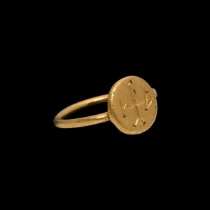 Gold Ring with Monogram