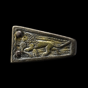 Medieval Gilt Lion Dagger Chape