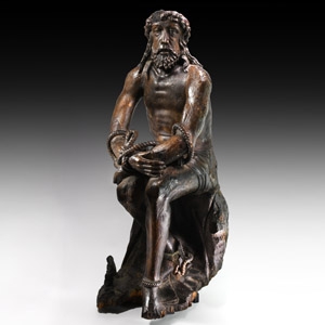 Gothic Statue of Christ as Man of Sorrows