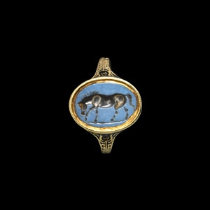 Stuart Period Gold Signet Ring with Roman Gemstone