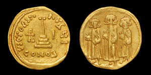 Islamic  - Umayyad Caliphs - First Issues - Gold Imitative Solidus