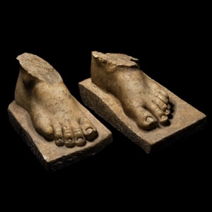 Roman Marble Statue Foot Pair
