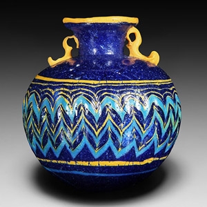 Greek Core-Formed Glass Aryballos
