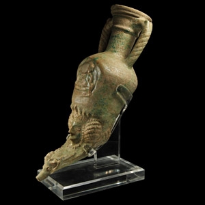 Parthian Amphora-Shaped Figural Rhyton