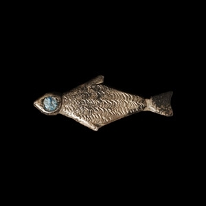 Roman Silver Fish Brooch