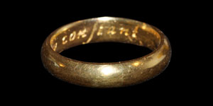 Post Medieval Continew Constant Gold Posy Ring