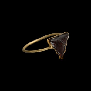 Medieval Gold Ring with Garnet