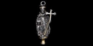 Silver-Gilt Saint Figural Pendant