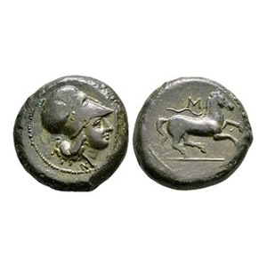 Ancient Greek Coins - Sicily - Aitna - AE Hemilitra