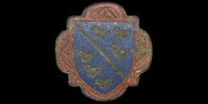 Medieval Sir Geoffrey Luttrell Enamelled Heraldic Mount