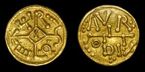 Frisian - Pseudo Carolingian Gold Mancus