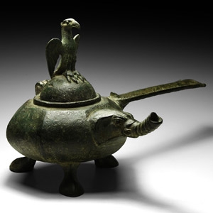 Lamp with Elephant Spout and Eagle Lid