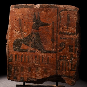 Polychrome Coffin Section with Anubis