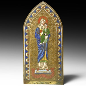 Post Medieval Enamelled Plaque in Limoges Style