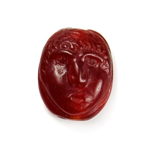 Etruscan Scaraboid Bead with Bust