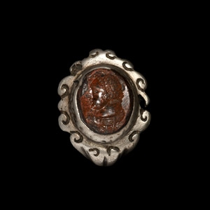 Silver Ring with Bust of Emperor
