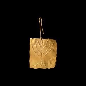 Gold Menorah Pendant
