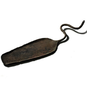 Greek Silver Medical Implement with Snake Handle