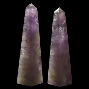 Natural History - Amethyst Crystal Pyramid Pair