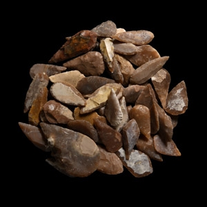 Stone Age Knapped Flint Arrowhead Collection