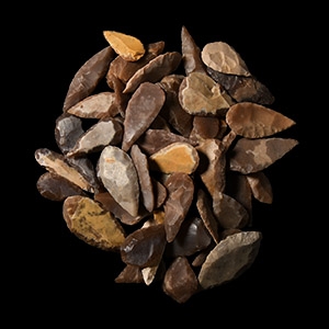 Stone Age Knapped Flint Arrowhead Collection