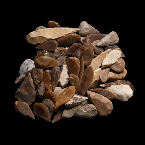Stone Age Knapped Flint Arrowhead Collection