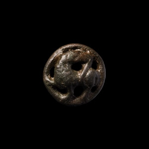 Zoomorphic Brooch with Romanesque Hunting Dog