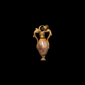 Greek Gold Dolphin Amphora Pendant