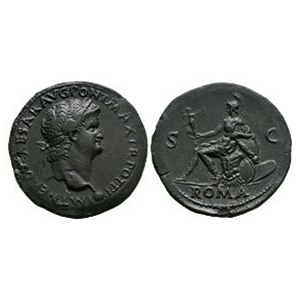 Ancient Roman Imperial Coins - Nero - Roma AE Sestertius