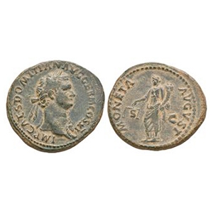 Ancient Roman Imperial Coins - Domitian - Moneta AE As