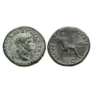 Ancient Roman Imperial Coins - Nero - Securitas AE As